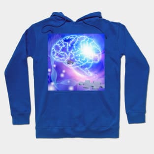 Human brain and puzzle Hoodie